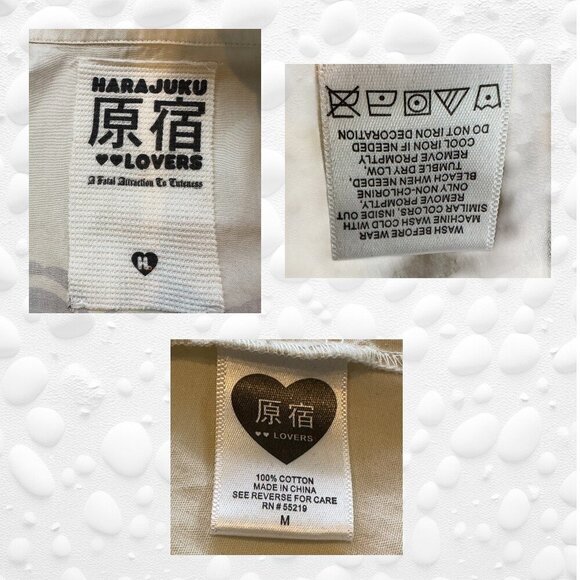 RARE VINTAGE HARAJUKU LOVERS Military Style Shirt - SIZE: M - Picture 11 of 12